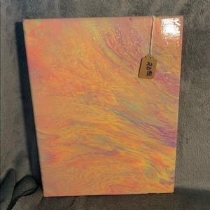 Acrylic pour on a 11x14 canvas